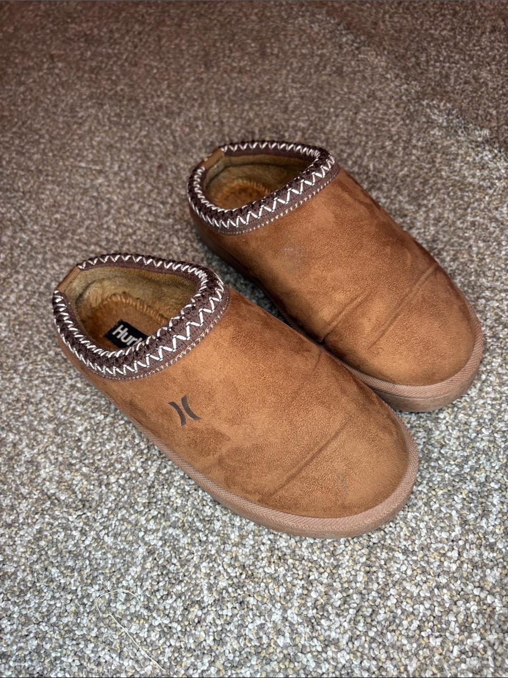 Hurley big kids Tan Suede Slip-On Clog